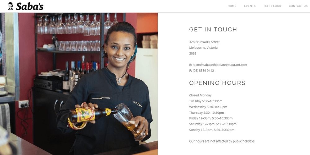 Saba's Ethiopian Restaurant Website- Melbourne's Best African Restaurant