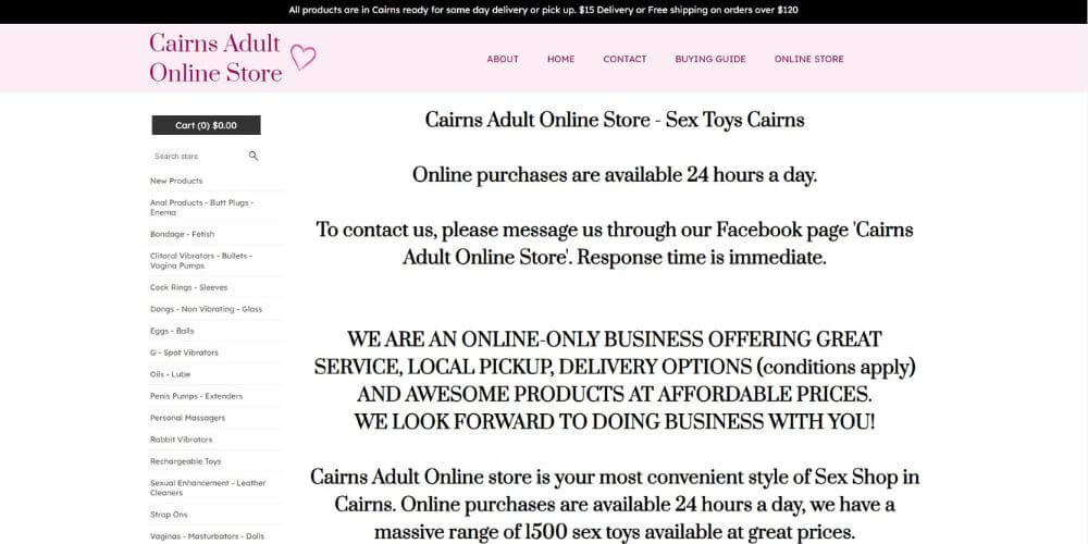 Cairns Adult Online Store